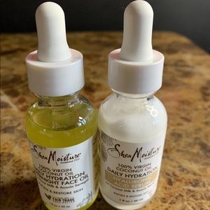 Shae Moisture 100% Virgin Coconut face oil and Hyaluronic Acid serum